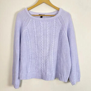J. Crew Purple Chunky Fisherman Sweater